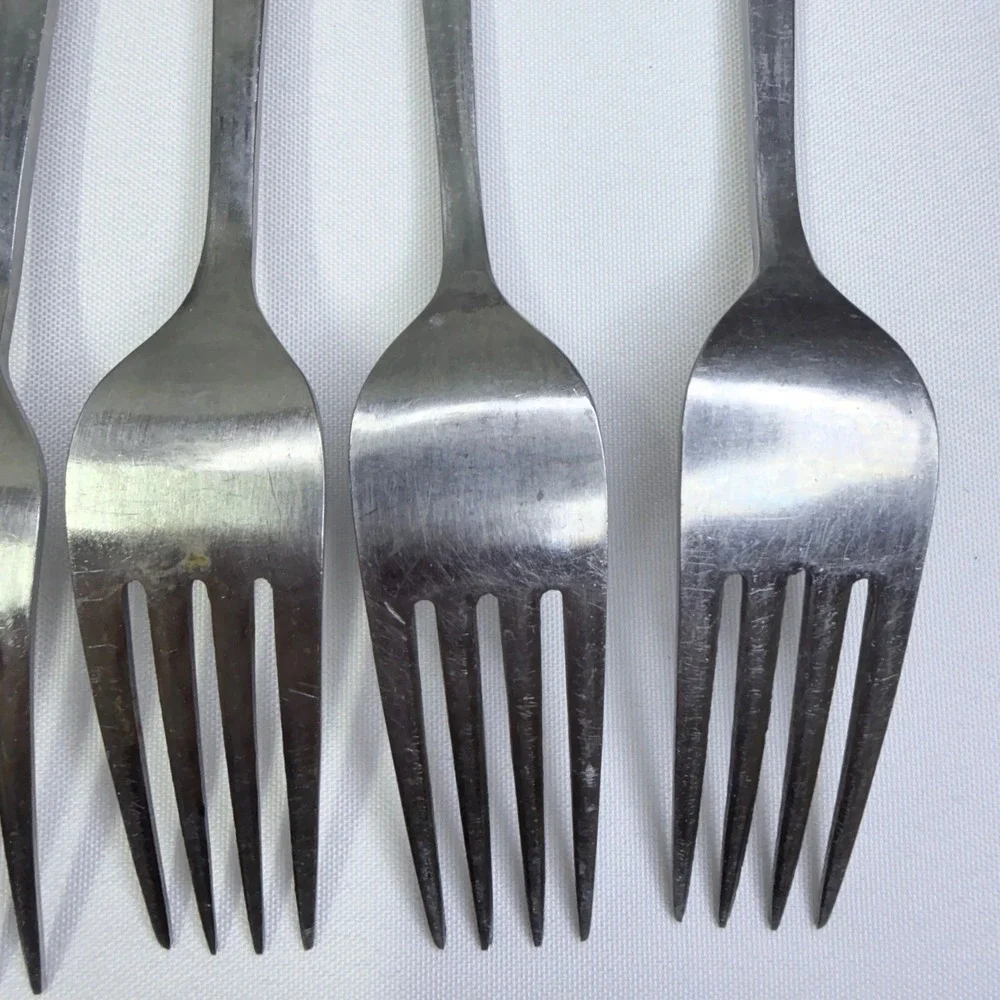 VTG Cambridge Stainless Flatware 5 Dinner Forks 1 Spoon Japan Silverware CBS1